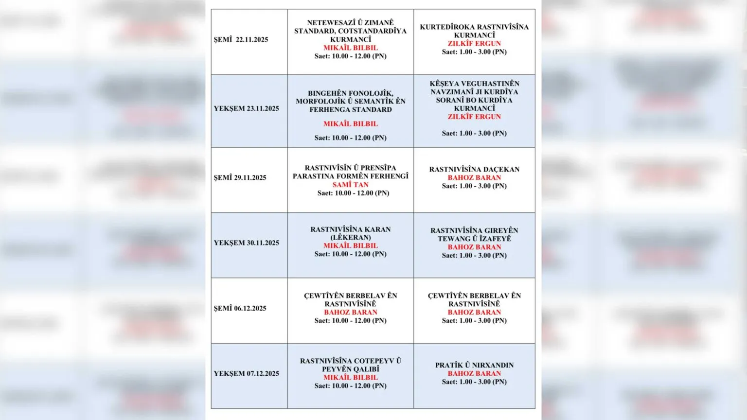 Weqfa Mezopotamyayê kursa rastnivîsîna kurdî li dar dixe