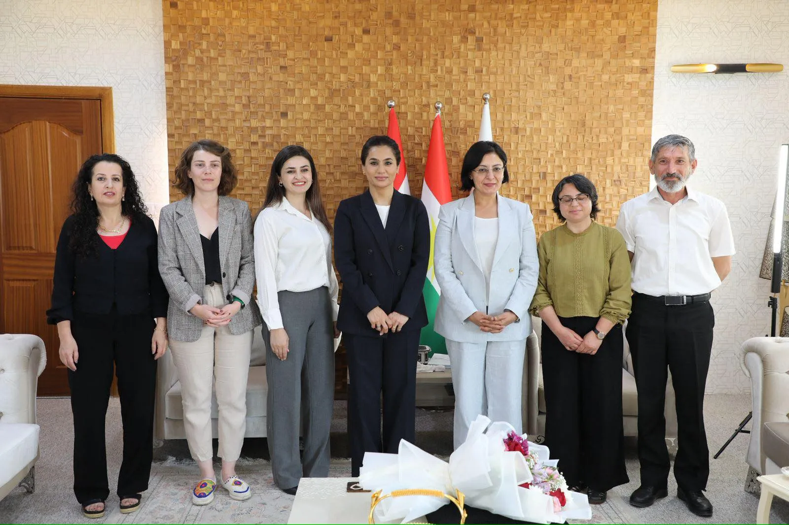 Şandeya Bakur û Rojava çû serdana waliya Helebceyê
