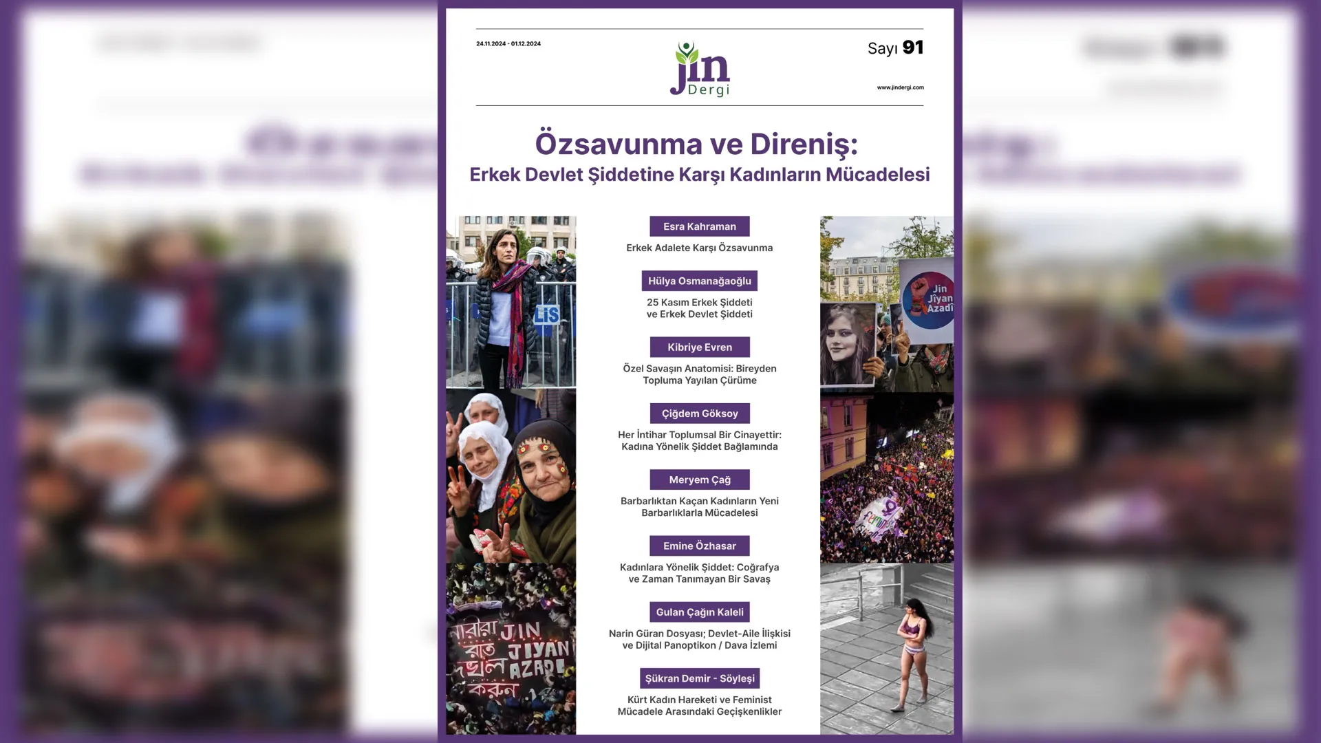 Kovara Jin bi sernavê 'Li dijî edaleta mêr, xweparastin' derket