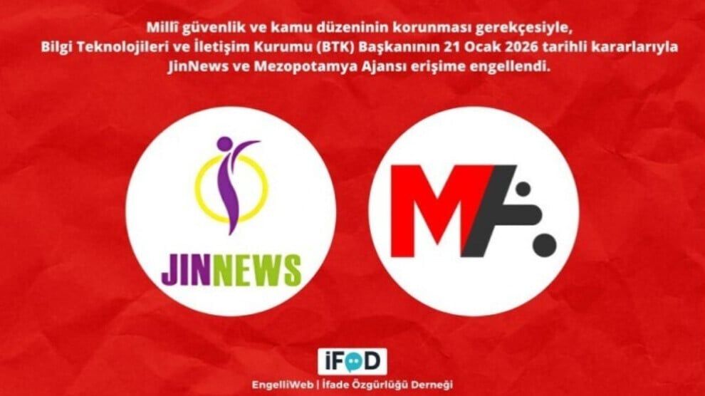 BTKê careke din hesabên MA û JinNewsê asteng kir