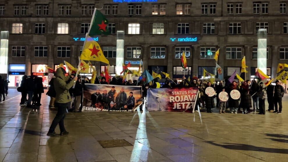 Kurdistaniyên li Kolnê ji bo Rojava meşiyan