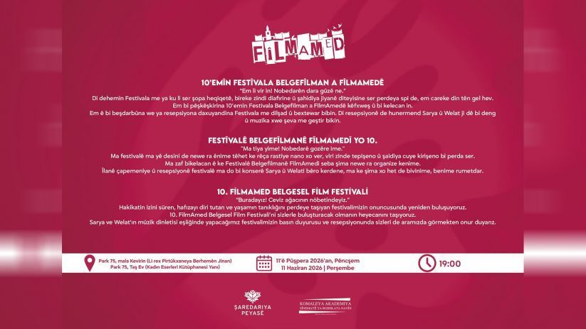 OSAD dê 10emîn Mîhrîcana Belgefîlman a FîlmAmedê pêk bîne