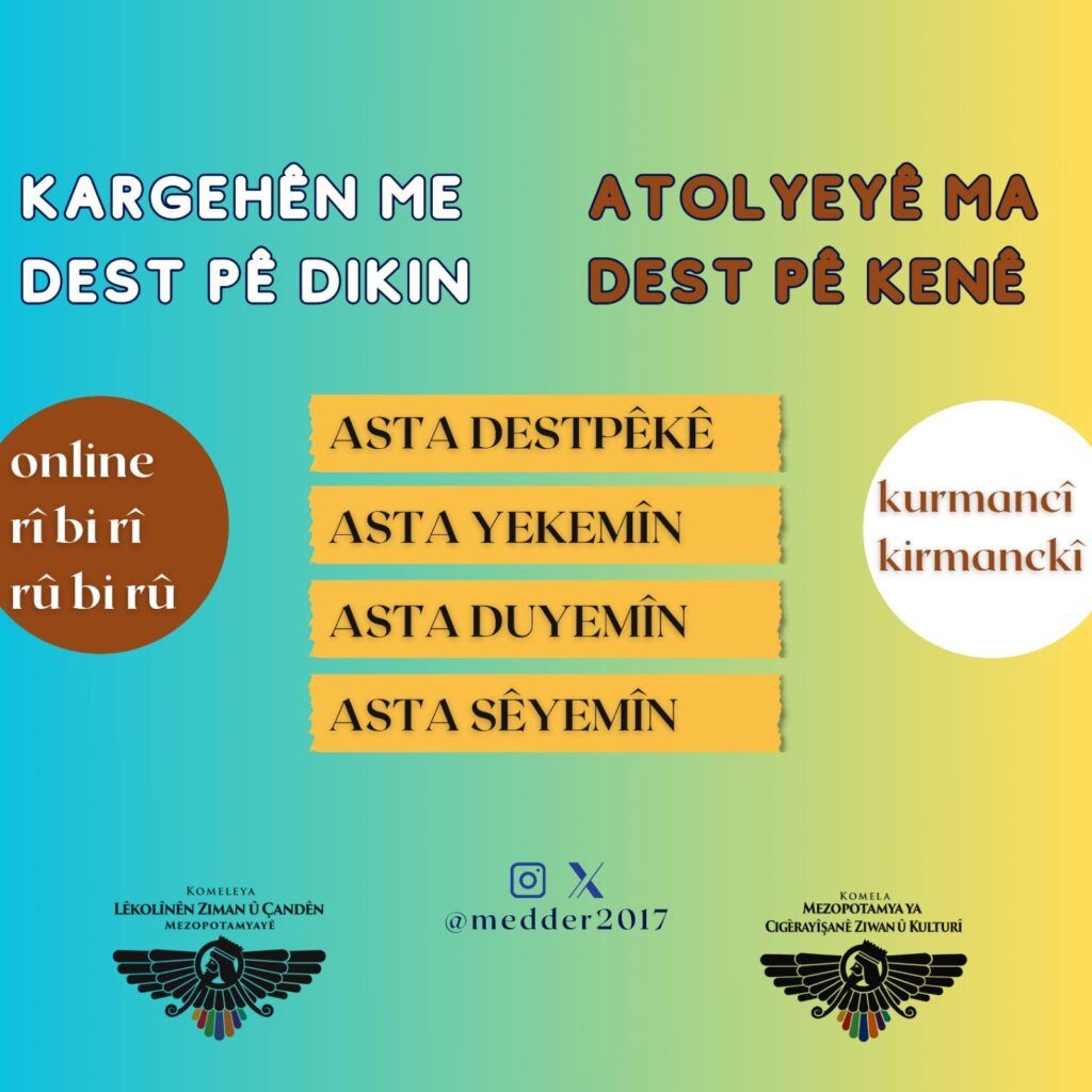 Serlêdanên atolyeyên kurdî yên MED-DERê dest pê kirin