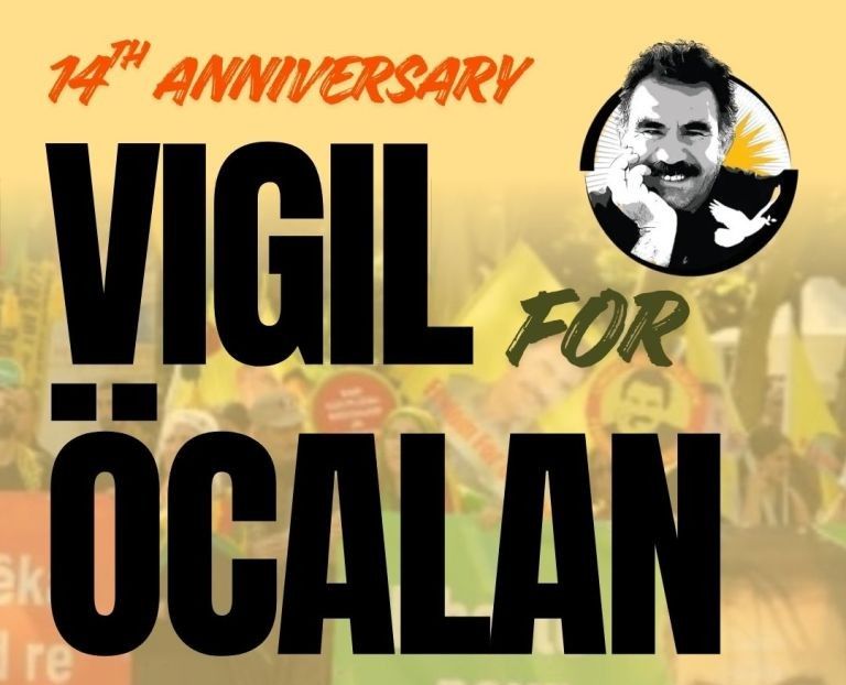 Di salvegera 14emîn a Nobeta ji bo Azadiya Ocalan çalakiyê li dar dixin