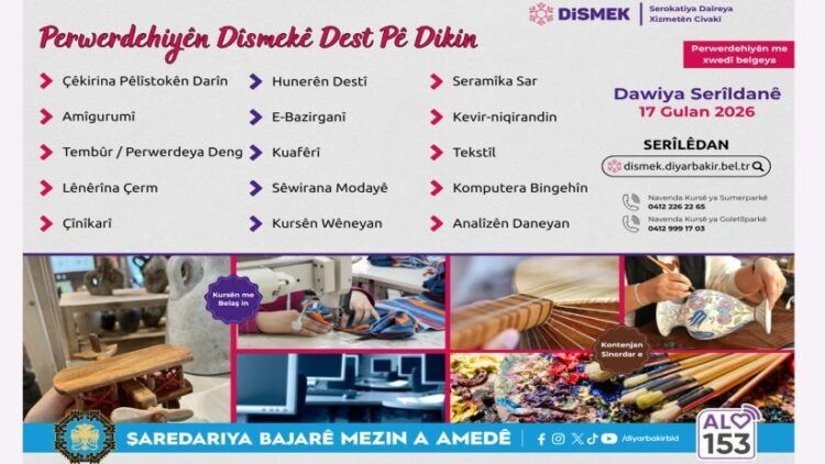 DÎSMEKê 15 qursên pîşeyî dide destpêkirin