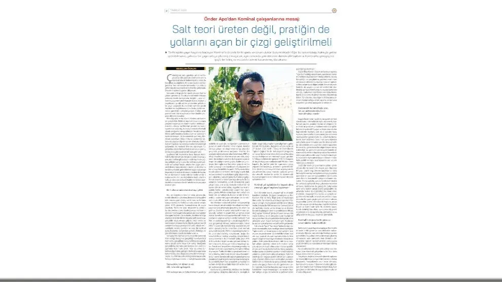 Peyama Rêberê Gelê Kurd a ji bo Komînalê