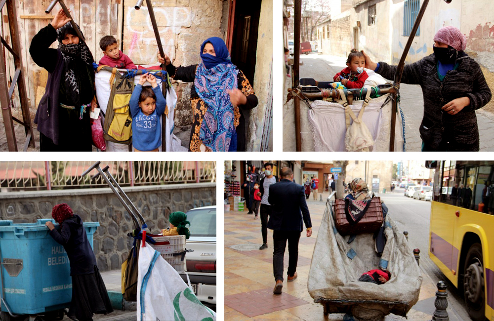 Jinên ducanî û bidergûş kaxezan berhev dikin